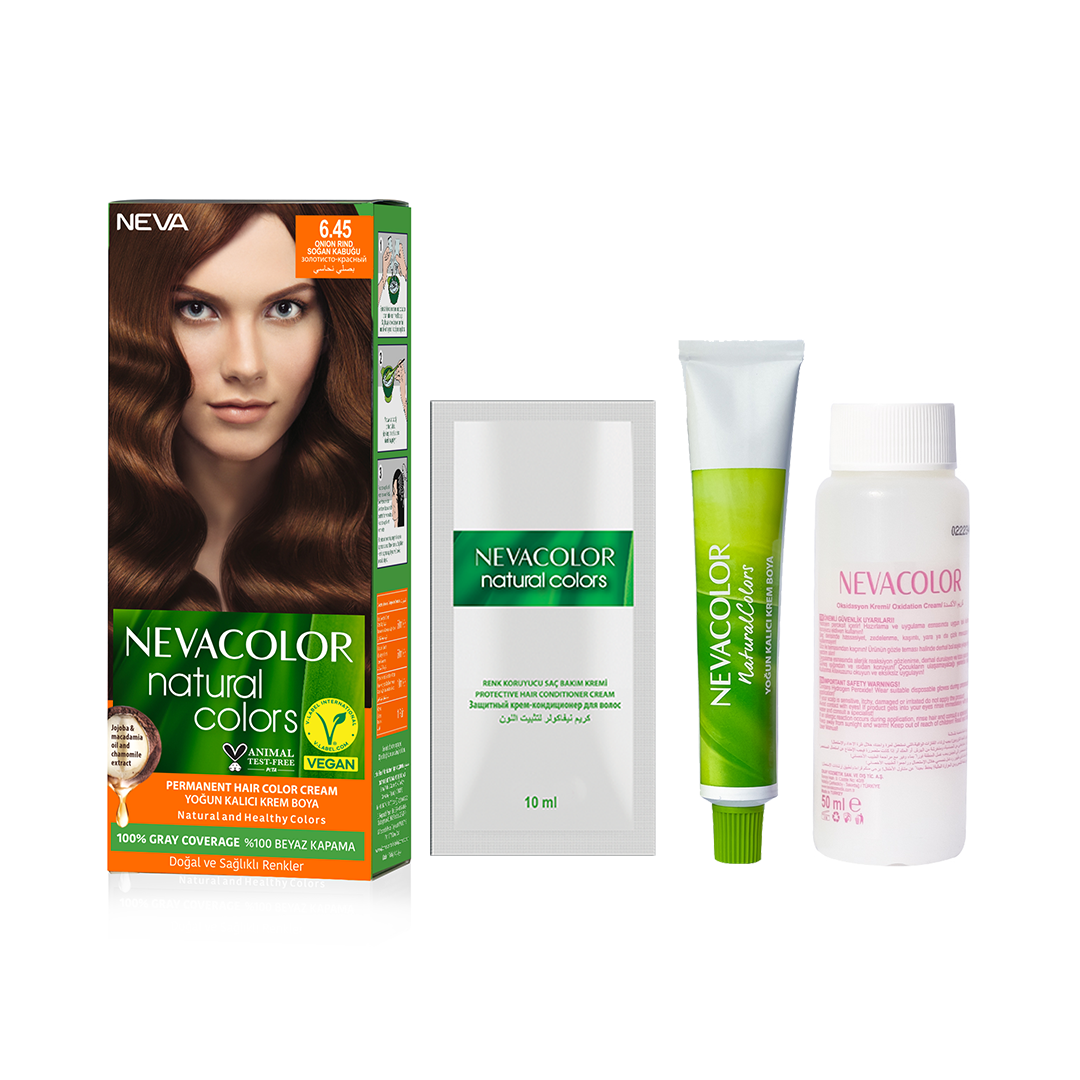 Nevacolor Natural Hair Color Cream Set 6.45-Onion Rind-2