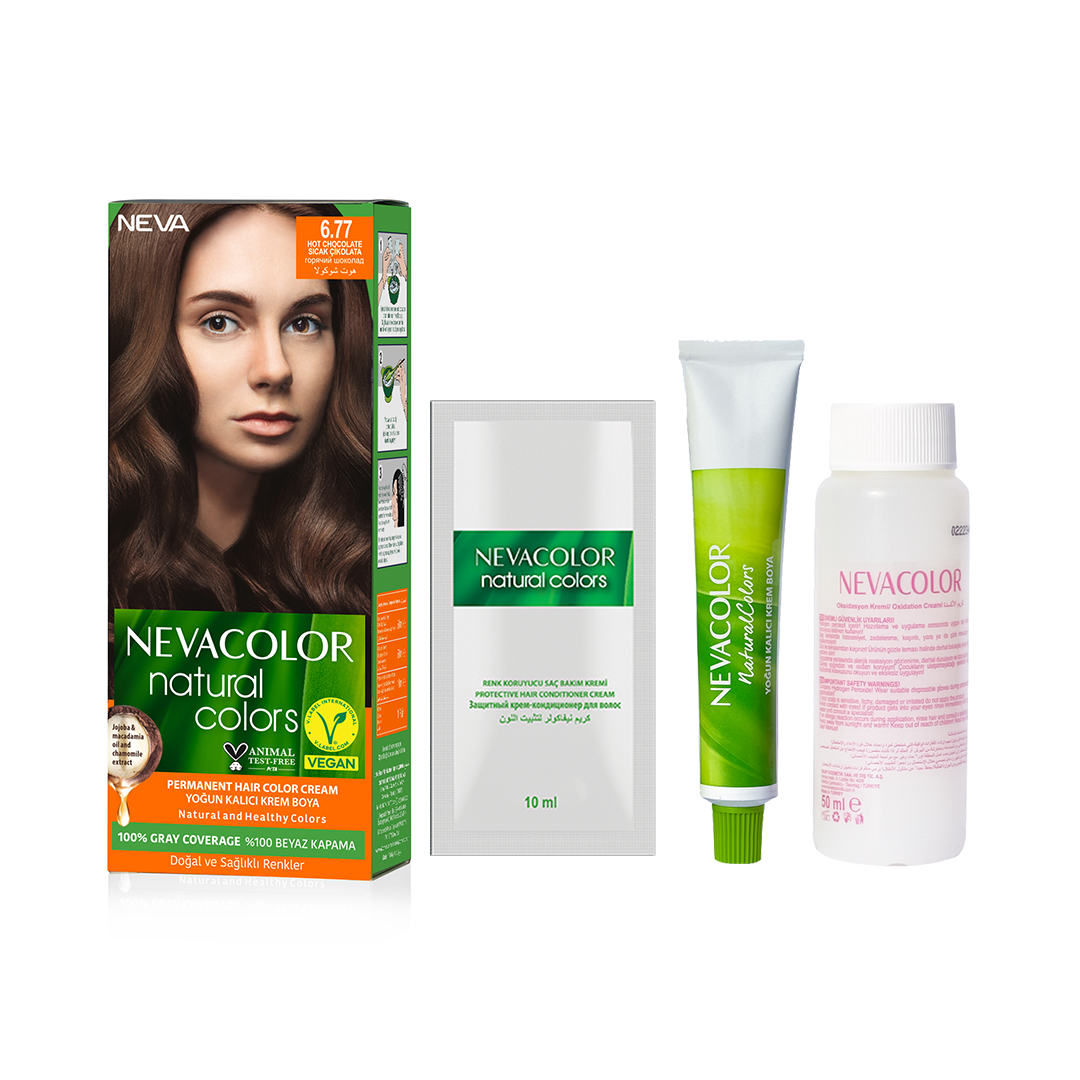 Nevacolor Natural Hair Color Cream Set 6.77 - Hot Chocolate-2