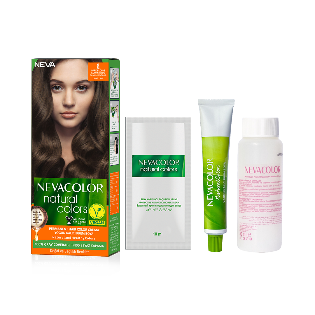 Nevacolor Natural Hair Color Cream Set 6 - Dark Blonde-2