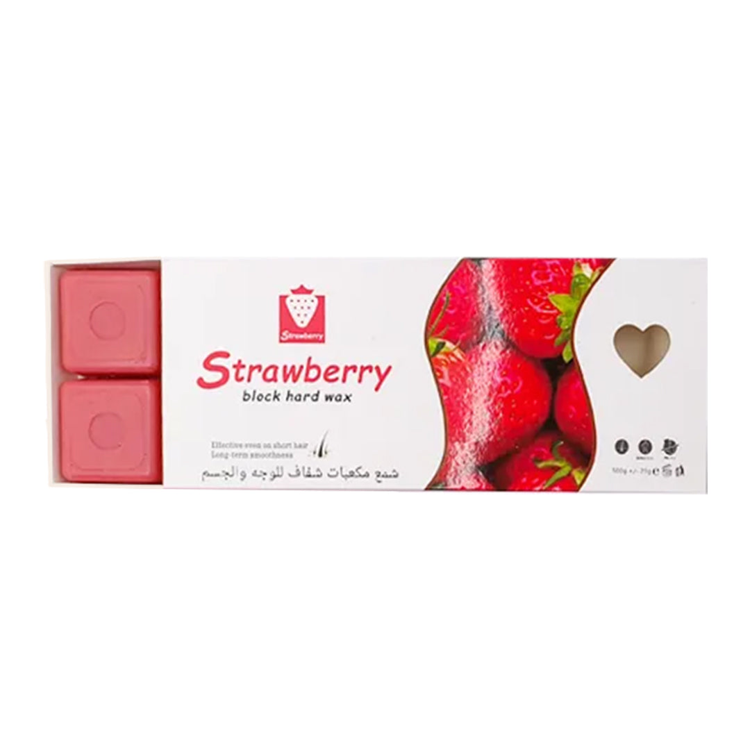 Meraki Professional Strawberry Hard Wax Blocks – 500g | Hair Removal for All Types of Skin