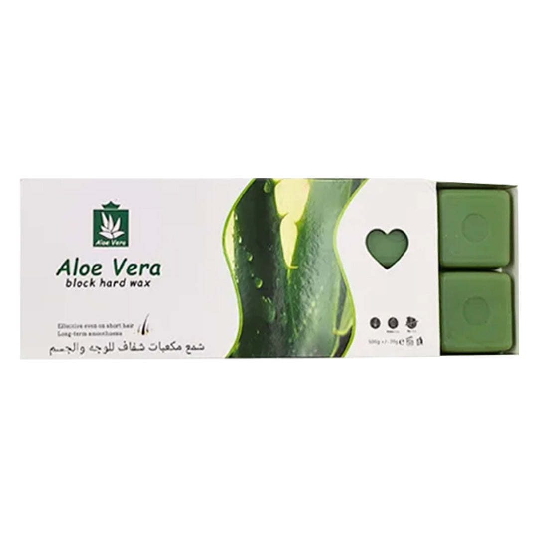 Meraki Professional Aloe Vera Hard Wax Blocks – 500g | Hair Removal for All Types of Skin