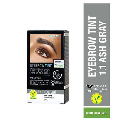 Neva Professional Eyebrow Tint 1.1 – Ash Gray | Natural-Looking, Long-Lasting Brow Color