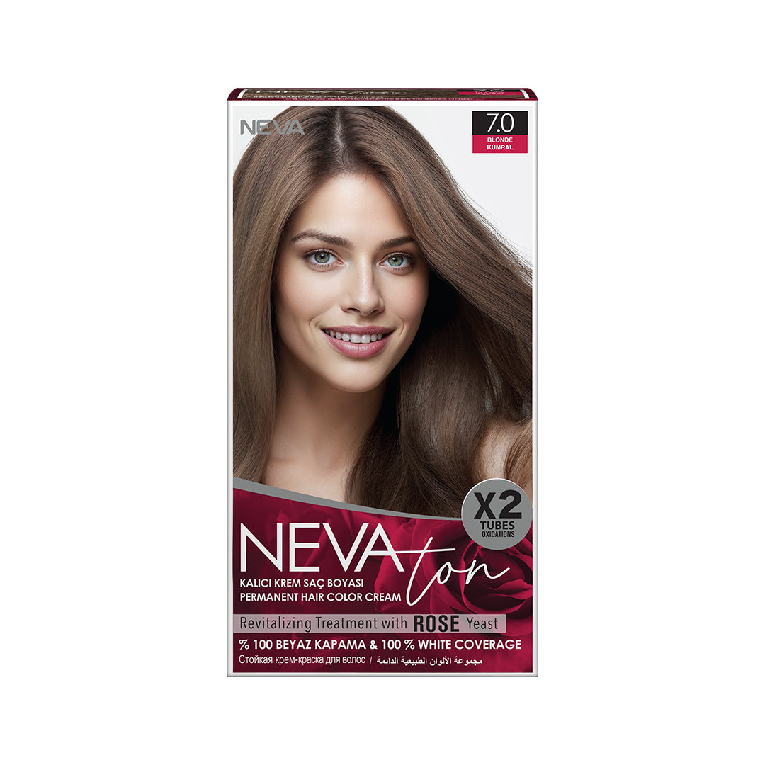 NEVATON Permanent Hair Color 7.0 Blonde | 100% Gray Coverage