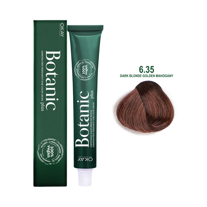Botanic Plus Ammonia Free Permanent Hair Color Cream Dark Blonde Golden Mahogany – 6.35