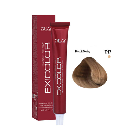 Exicolor Permanent Hair Color Cream Biscuit Toning – T.17 