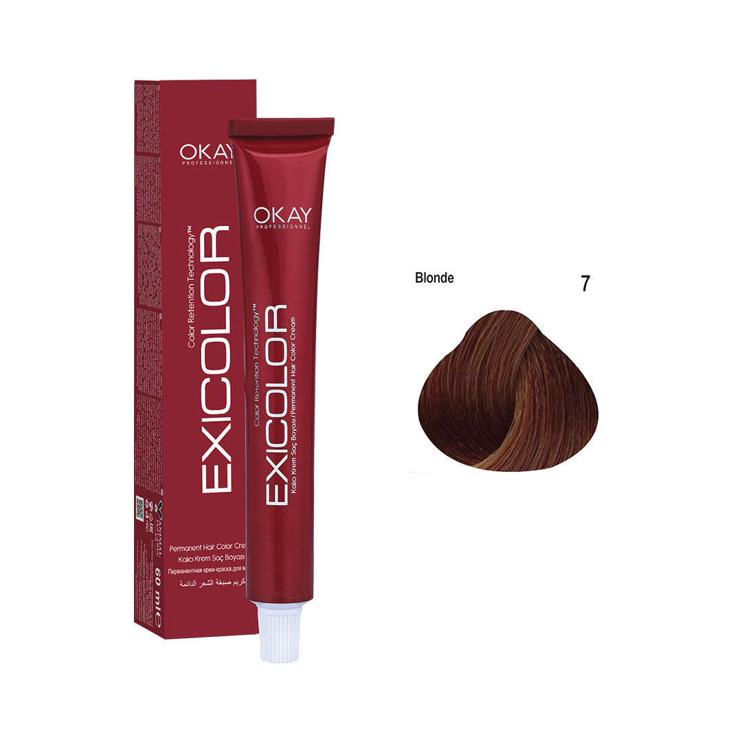 Exicolor Permanent Hair Color Cream Blonde – 7