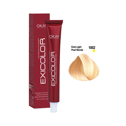 Exicolor Permanent Hair Color Cream Extra Light Pearl Blonde – 1002