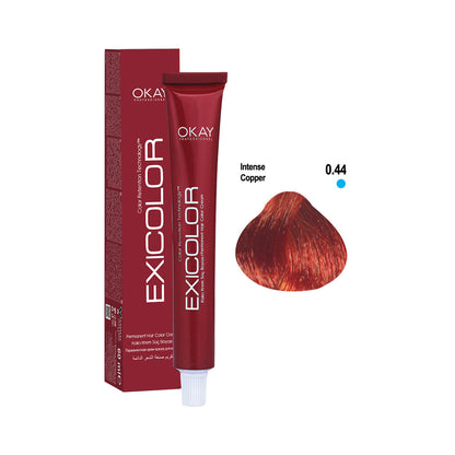 Exicolor Permanent Hair Color Cream Intense Copper – 0.44