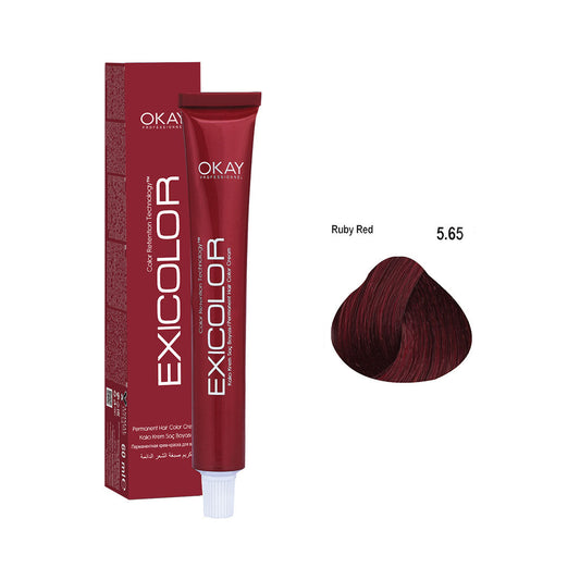 Exicolor Permanent Hair Color Cream Ruby Red – 5.65