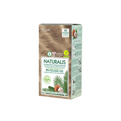Naturalis Hair Color Cream Set – 9.0 Intense Very Light Blonde | Vegan, Ammonia-Free Permanent Hair Dye