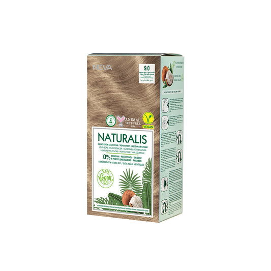 Naturalis Hair Color Cream Set – 9.0 Intense Very Light Blonde | Vegan, Ammonia-Free Permanent Hair Dye