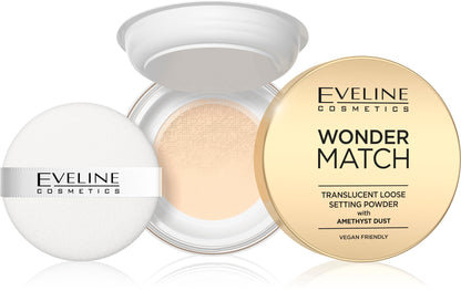 WONDER MATCH TRANSLUCENT LOOSE SETTING POWDER WITH AMETHYST DUST