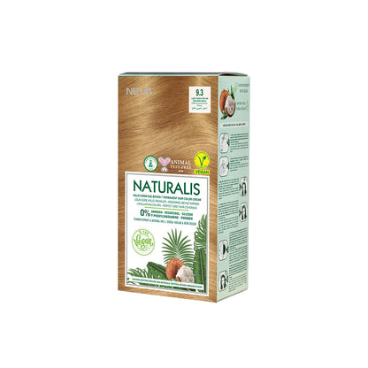 Naturalis Hair Color Cream Set – 9.3 Light Golden Blonde | Vegan, Ammonia-Free Permanent Hair Dye
