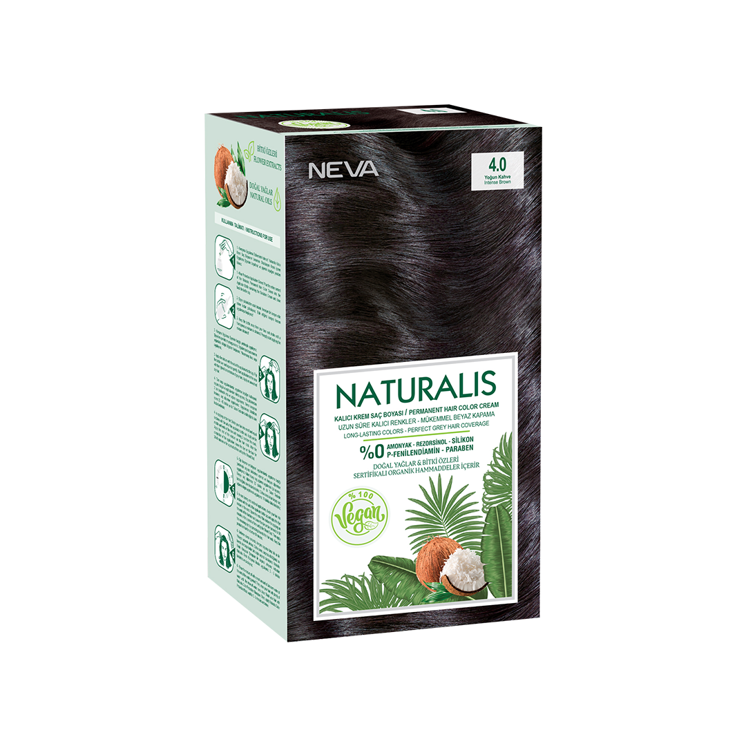 Naturalis Hair Color Cream Set – 4.0 – Intense Brown