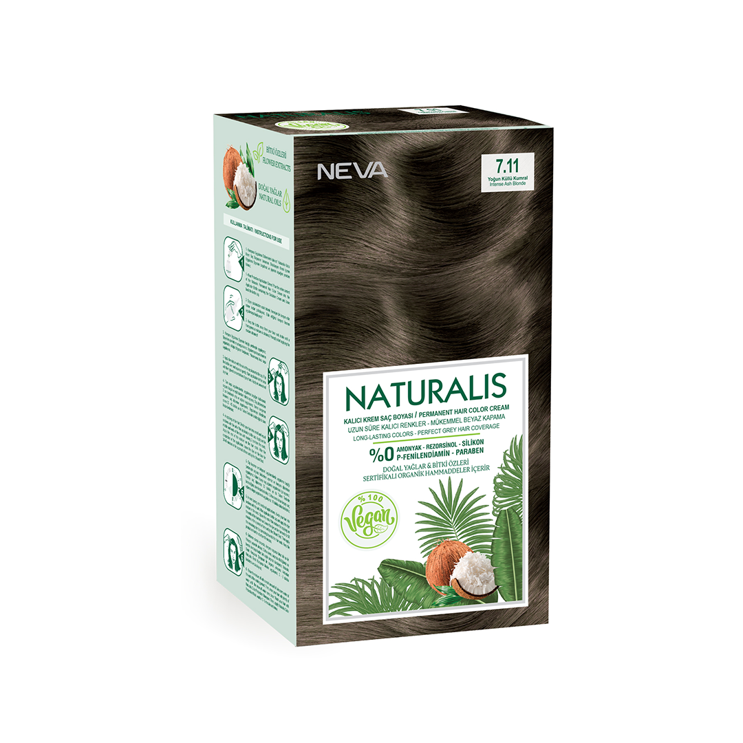 Naturalis Hair Color Cream Set – 7.11 – Intense Ash Blonde