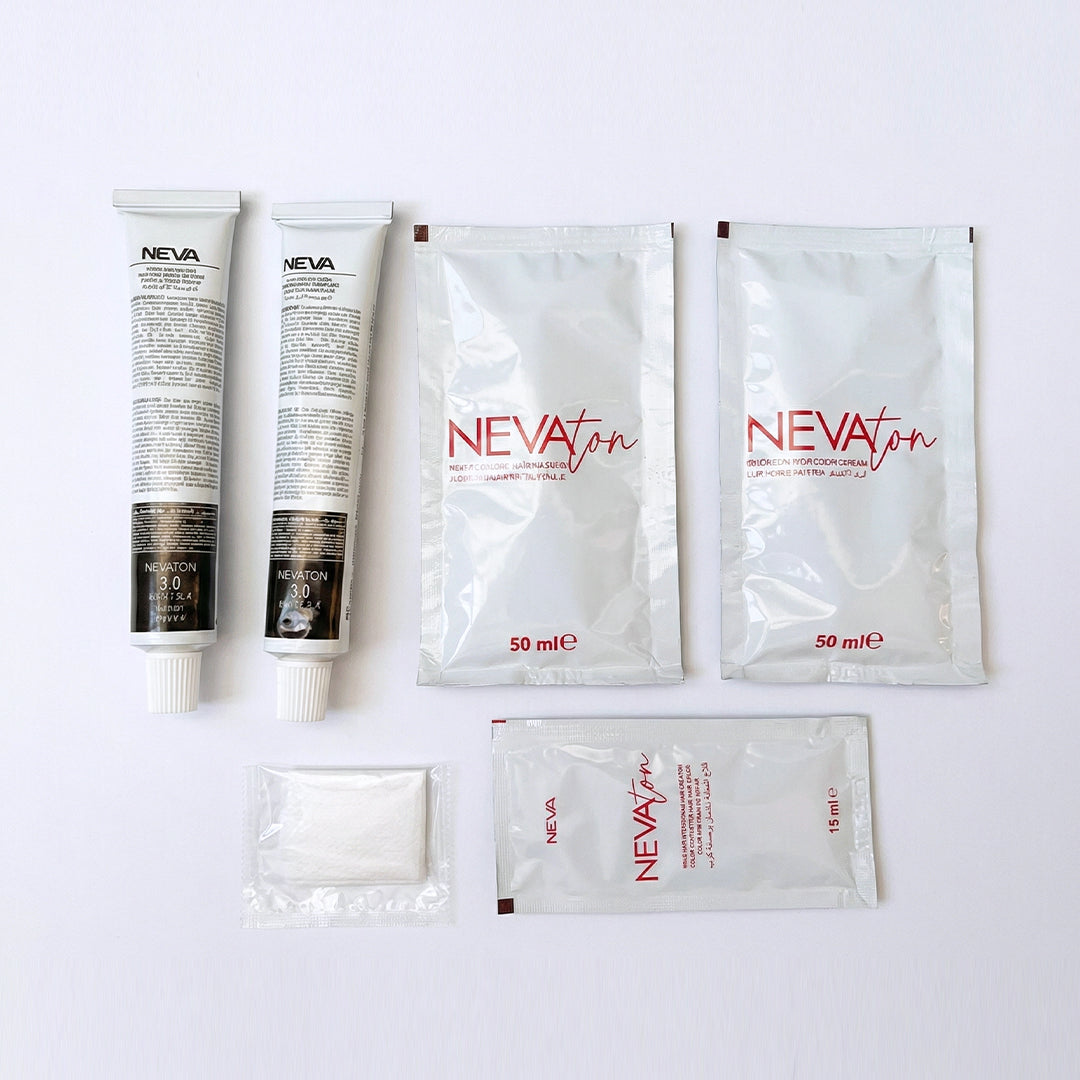NEVATON Permanent Hair Color 1.0 Black | 100% Gray Coverage