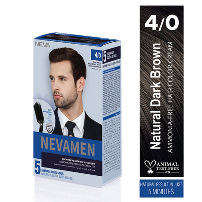 Neva Men Hair Color Natural – Dark Brown – 4/0