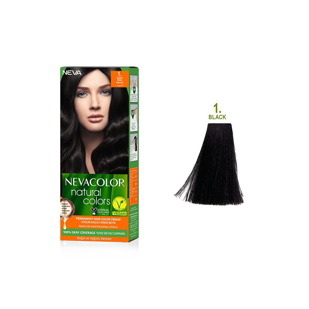 Nevacolor Natural  Hair Color Cream Set1 - Black