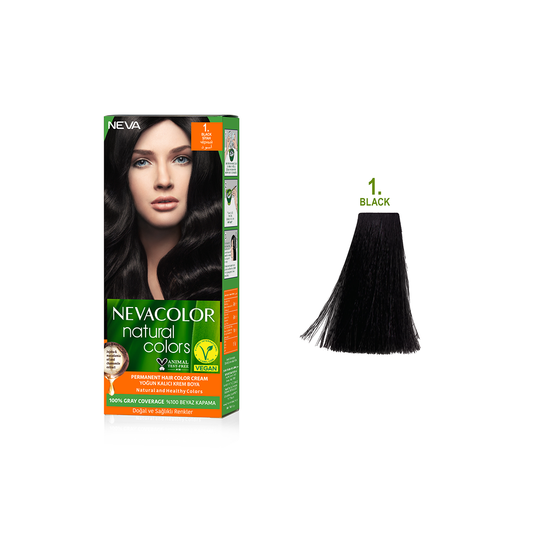 Nevacolor Natural  Hair Color Cream Set1 - Black