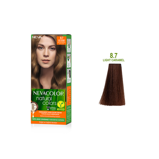 Nevacolor Natural  Hair Color Cream Set8.7 - Light Caramel