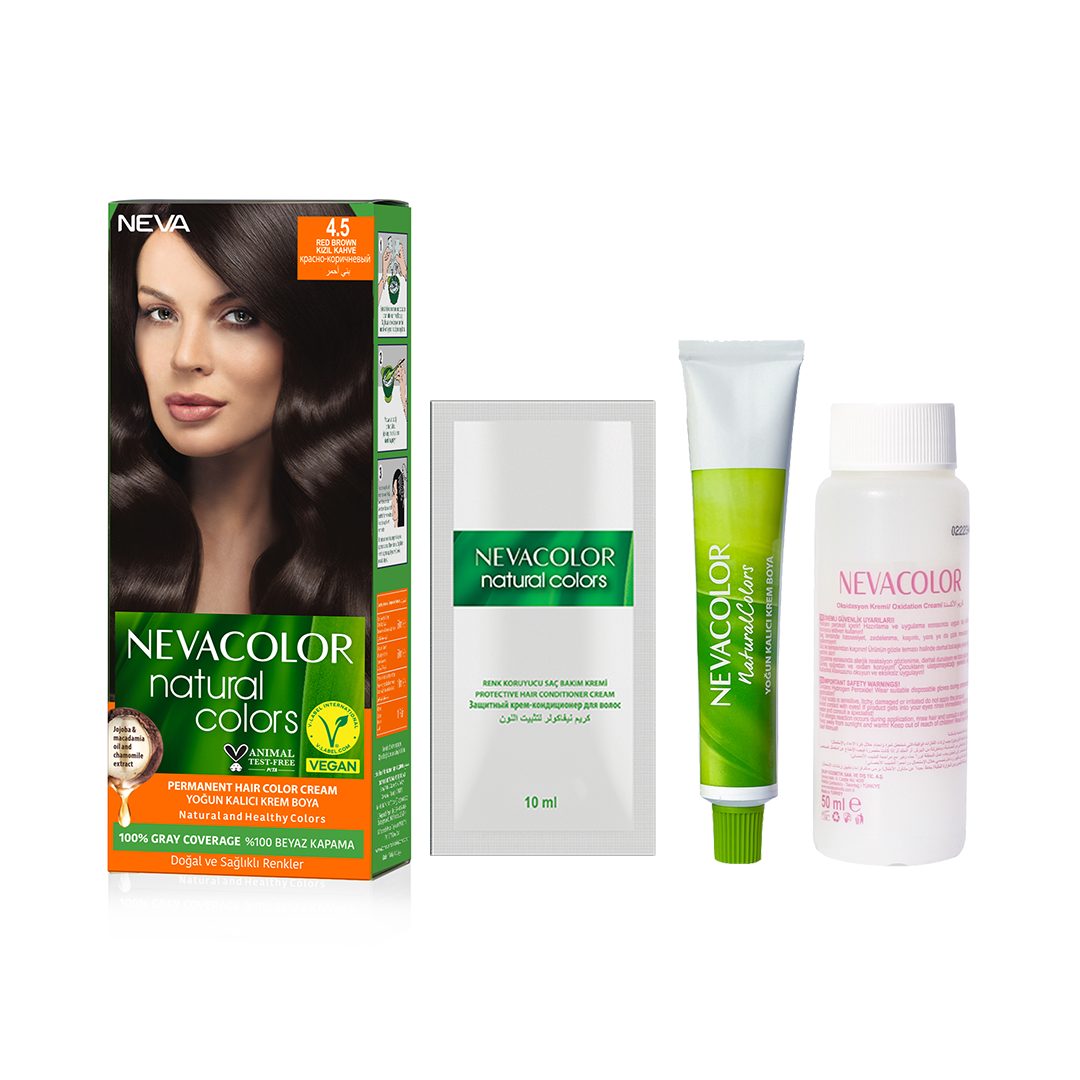 Nevacolor Natural  Hair Color Cream Set	4.5-Red Brown-2