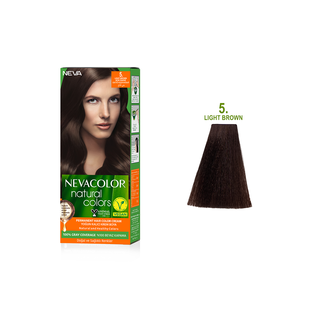 Nevacolor Natural  Hair Color Cream Set	50 ml	5 - Light Brown