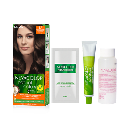 Nevacolor Natural  Hair Color Cream Set	6.7 - Chocolate Brown-2