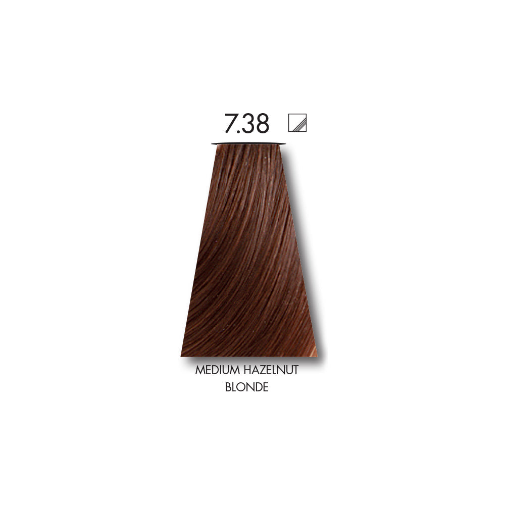 Keune Tinta MEDIUM NUT BLONDE 7.38 with Keune Developer 20 Volume - 60 ml