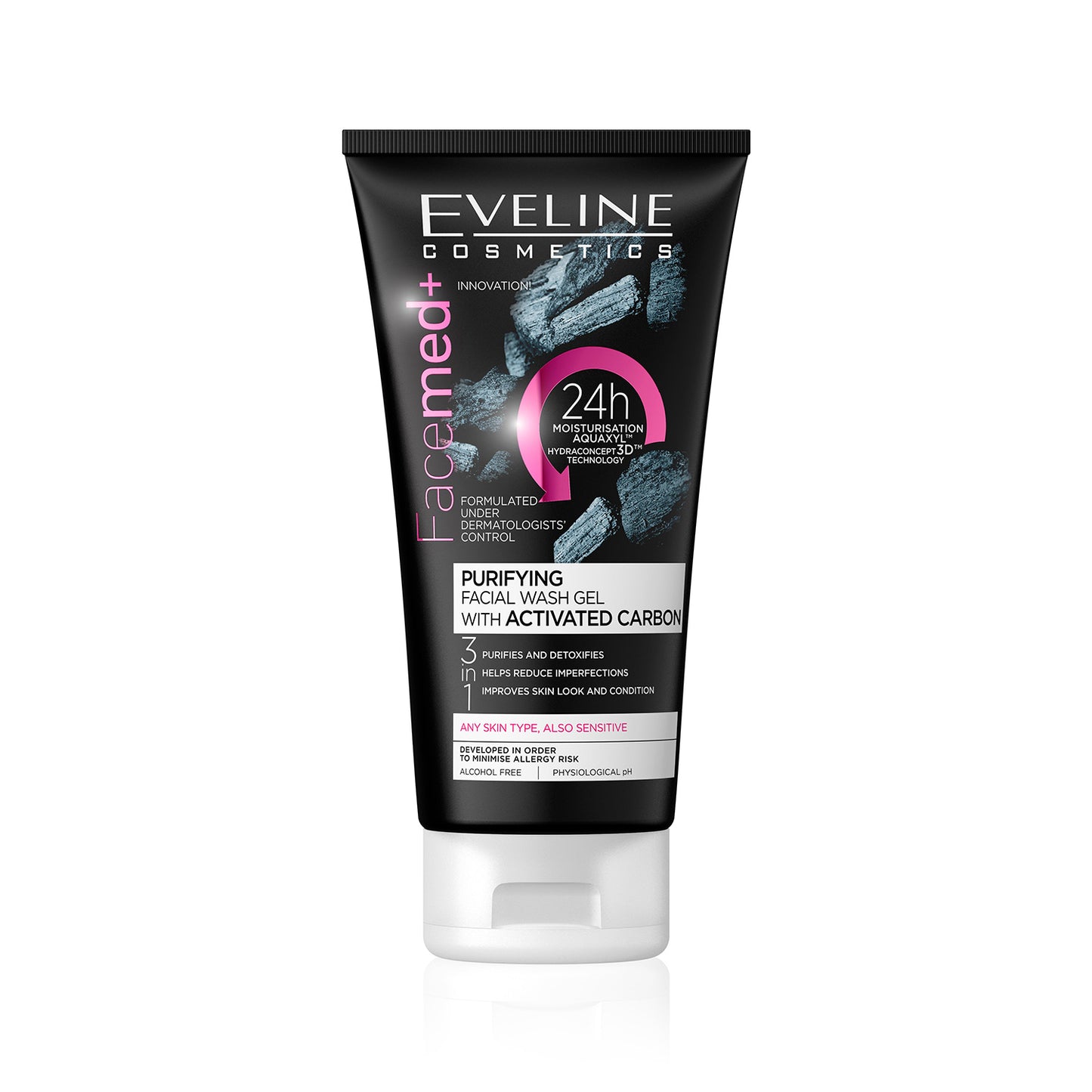 Purifying Charcoal Face Wash Gel With Activated Carbon