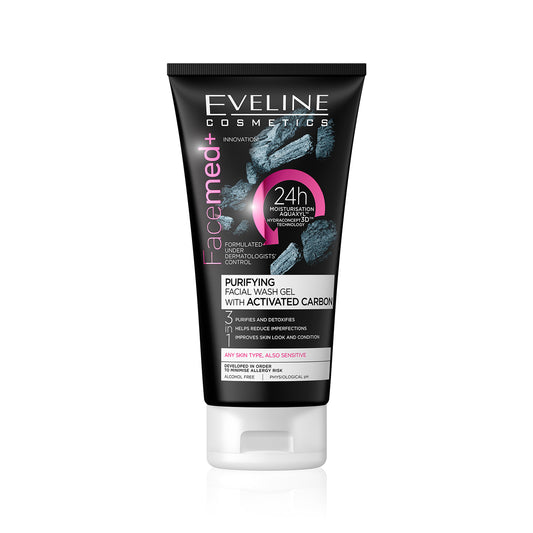 Purifying Charcoal Face Wash Gel With Activated Carbon