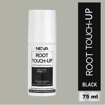 Root Touch Up Hair Color Spray – Black – 75ml | Instant Gray Coverage, Long-Lasting Finish