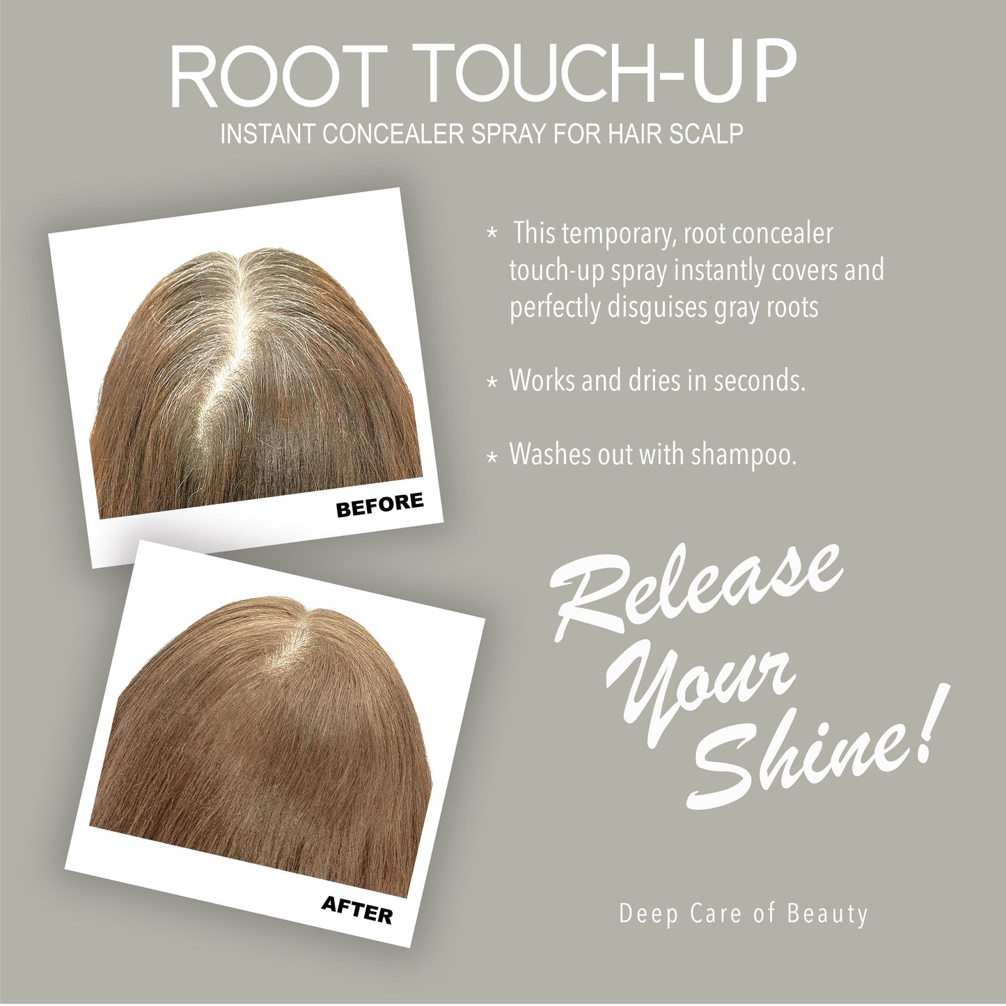 Root Touch Up Hair Color Spray – Light Blonde – 75ml | Instant Gray Coverage, Long-Lasting Finish