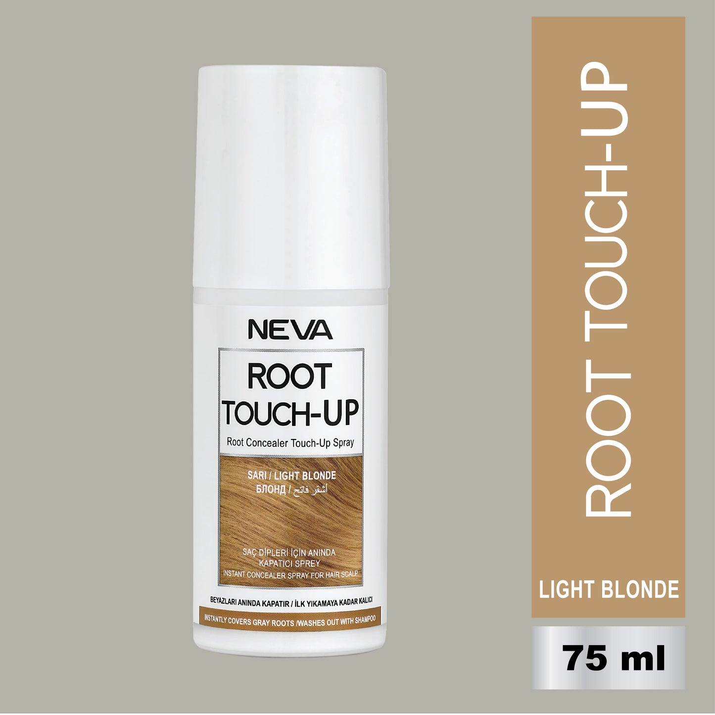 Root Touch Up Hair Color Spray – Light Blonde – 75ml | Instant Gray Coverage, Long-Lasting Finish