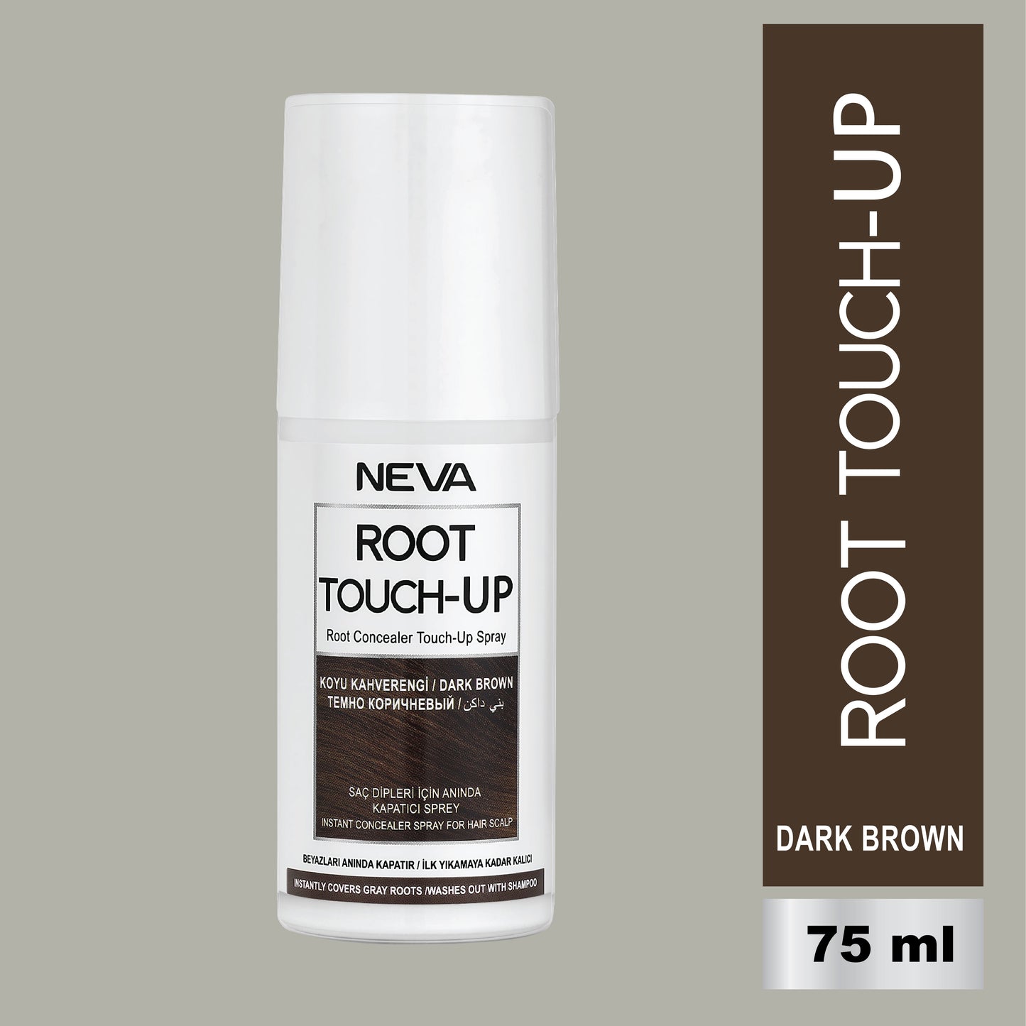 Root Touch Up Hair Color Spray – Dark Brown – 75ml | Instant Gray Coverage, Long-Lasting Finish