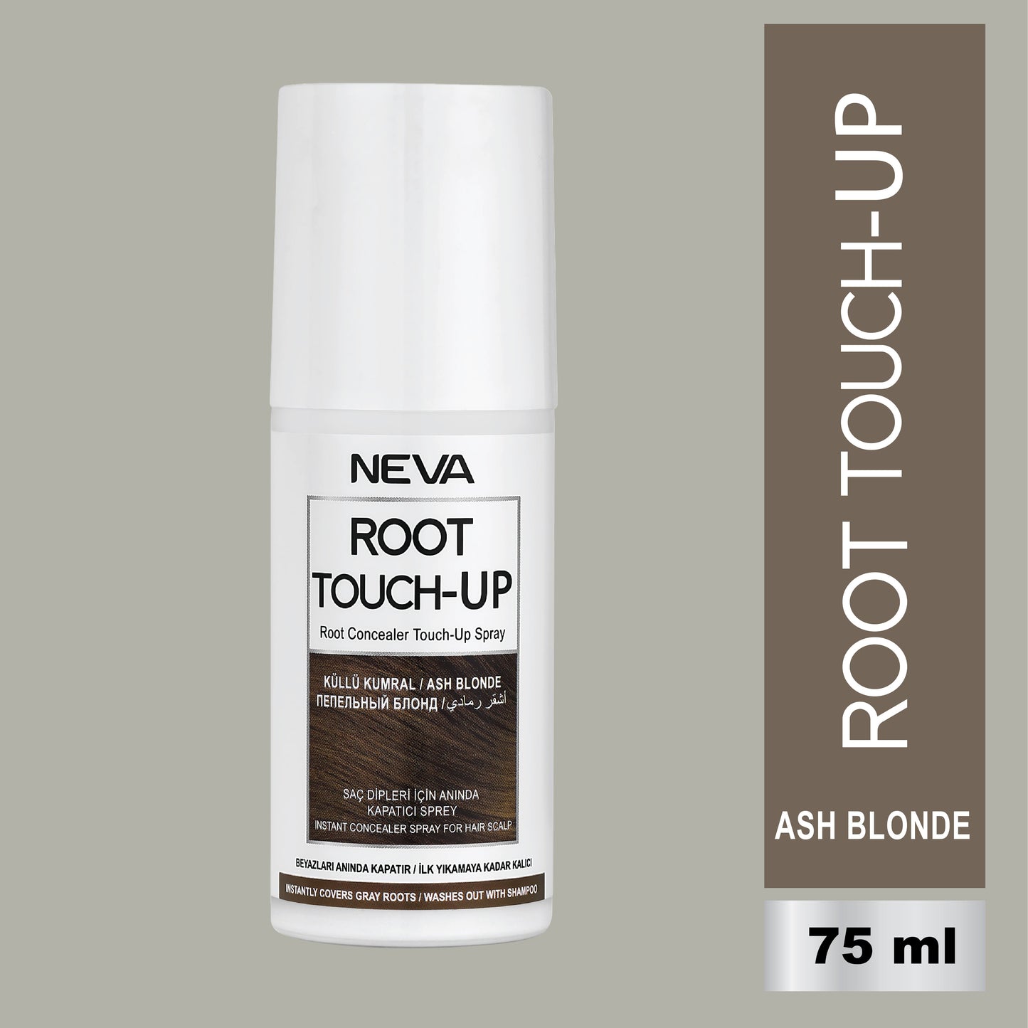 Root Touch Up Hair Color Spray – Ash Blonde – 75ml | Instant Gray Coverage, Long-Lasting Finish