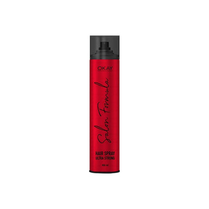 Okay Professional Salon Formula Extra Strong Hair Spray – 400ml | Long-Lasting Hold for All Hair Types