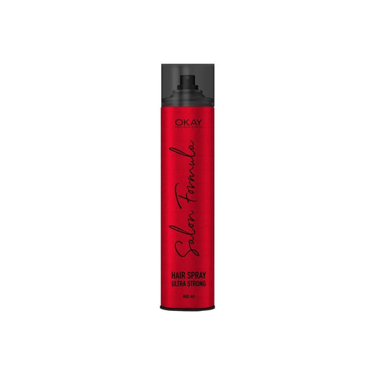 Okay Professional Salon Formula Extra Strong Hair Spray – 400ml | Long-Lasting Hold for All Hair Types