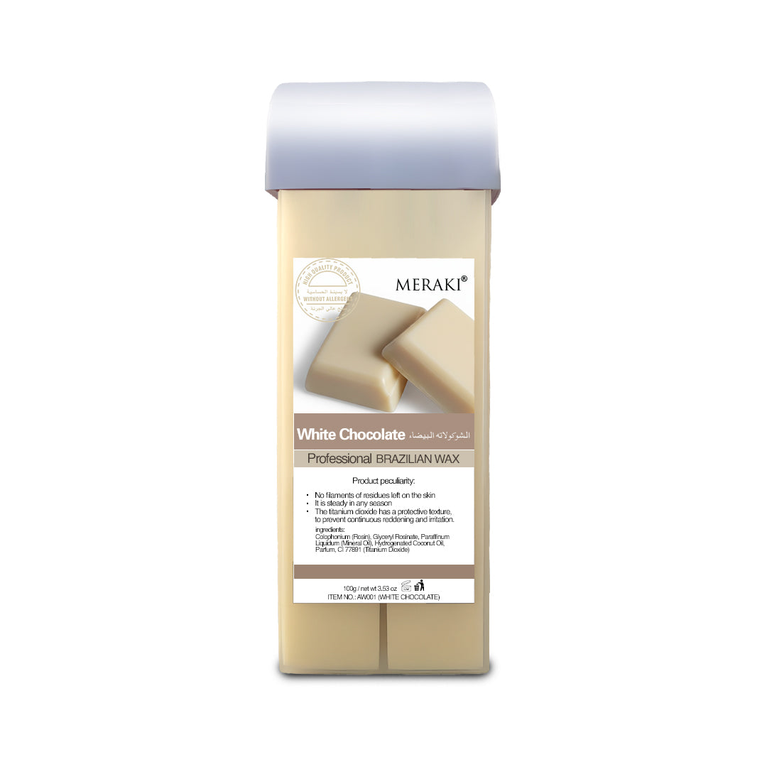 Meraki Roll-On Wax Cartridge White Chocolate 100ml | Professional Depilatory Wax for All Skin Types